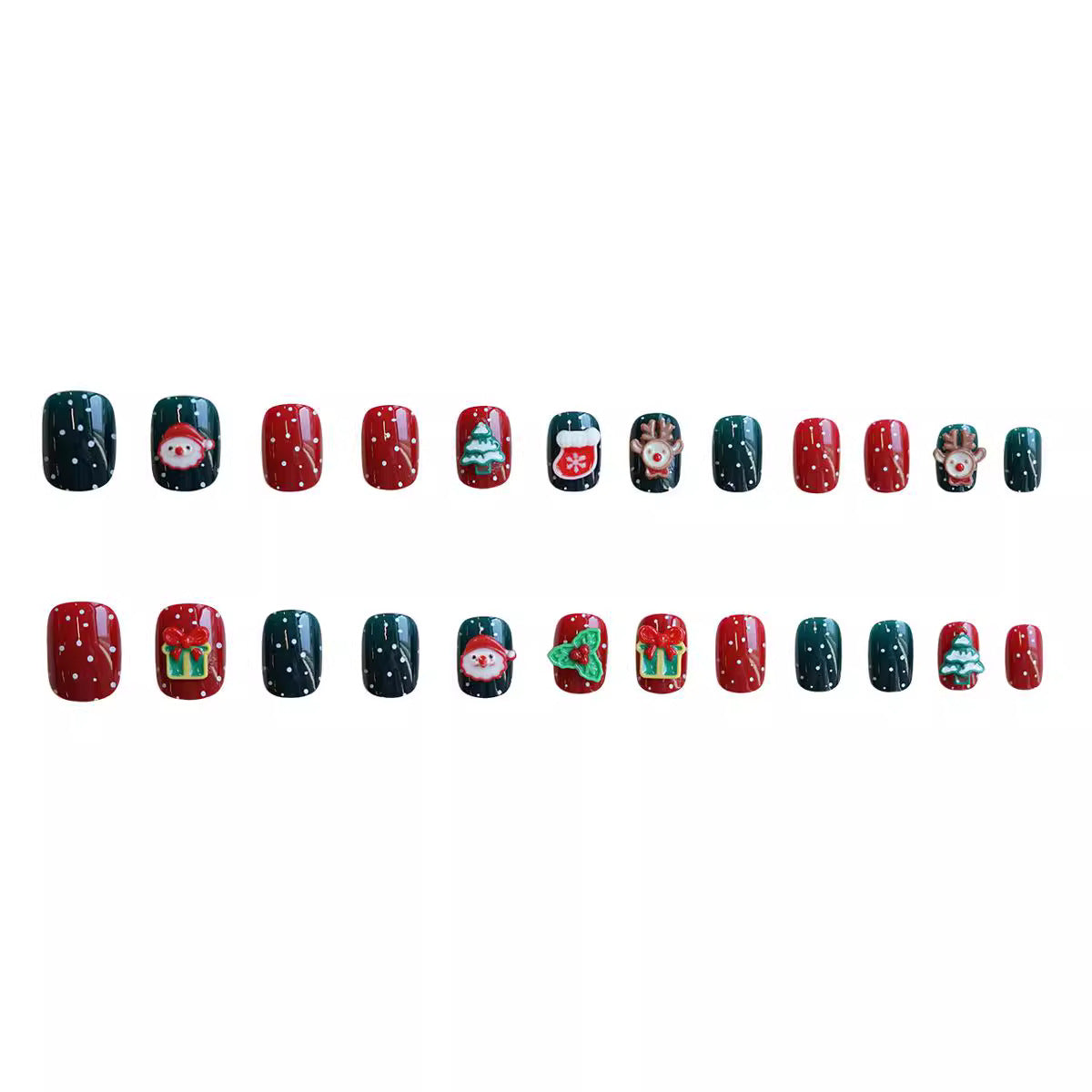 Wholesale Merry Christmas Fake Nails Christmas24 Wear Nails